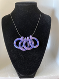 Necklace with circles or loops (various designs, various glaze combos)