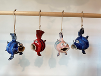Goofy Hanging Fish (various glaze combinations)