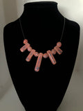 Necklace with multilength bars (various configurations and glaze combinations)