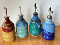 Olive oil bottles (various glaze combinations)