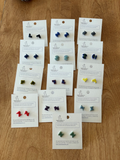 Stud Earrings with interesting shapes (various designs, various glaze combos)