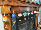 Hot Air Balloon Bells with basket (various glaze combinations)