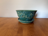 Berry bowl with catch tray (variour sizes, styles, glazes)