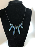 Necklace with cone shapes (various designs, various glaze combos)