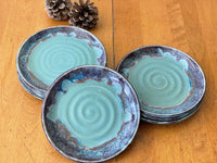 Plate, 6 inch dia (various glaze combinations)