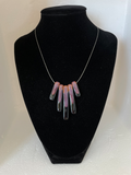 Necklace with multilength bars (various configurations and glaze combinations)
